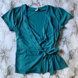 Faux Wrap Blouse